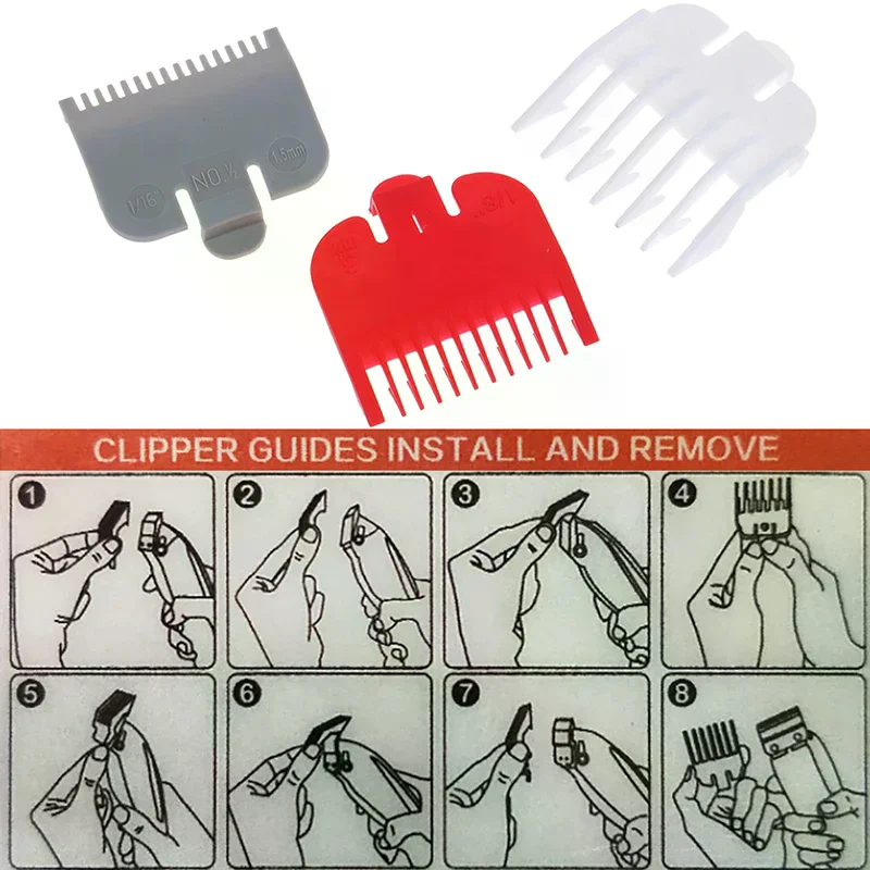 3pcs Hair Clipper Limit Comb Cutting Guide Barber Replacement Hair Trimmer Tool