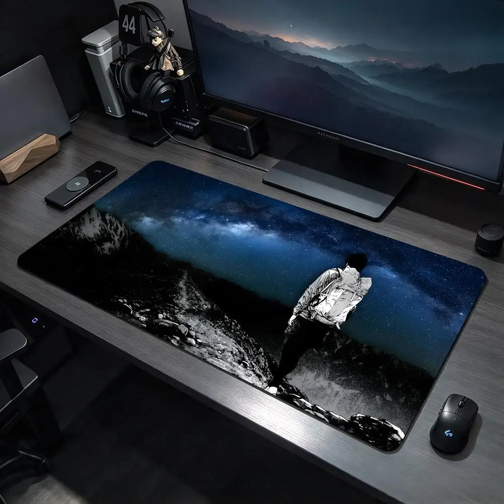 Gritty Manga K-Kokou no Hito The Climber Mouse Pad Large Gaming Mousepad Desk Mat Non Slip Bottom Featuring Stitched Edges