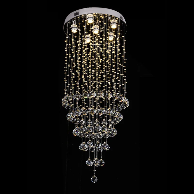 Hanging decorative lights, modern crystal chandeliers, stair chandeliers