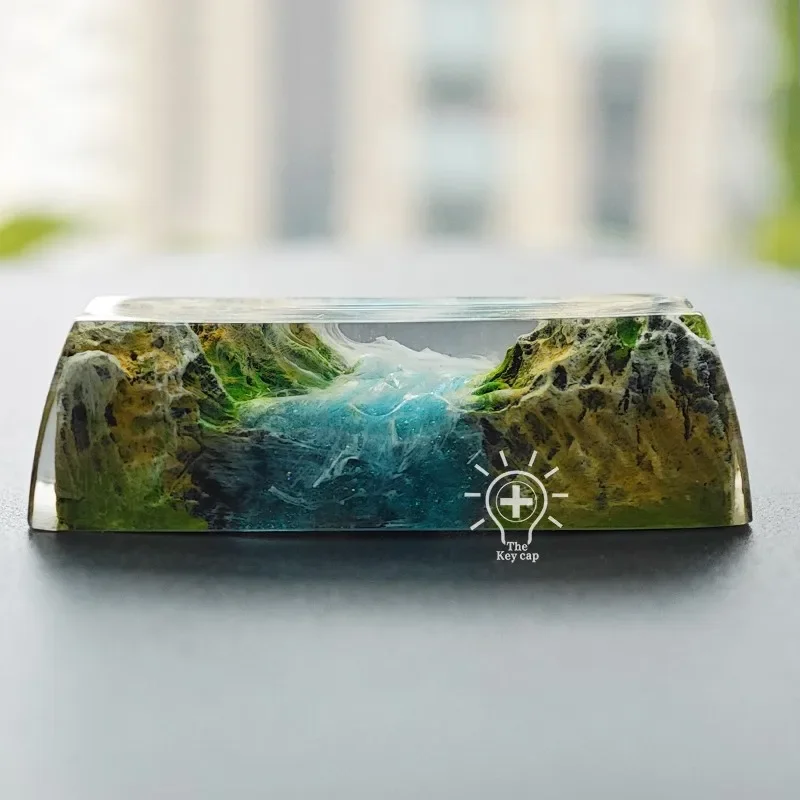 Mechanical keyboard autumn jungle mountain Epoxy resin keycap personality sa height MX return shift light transmission