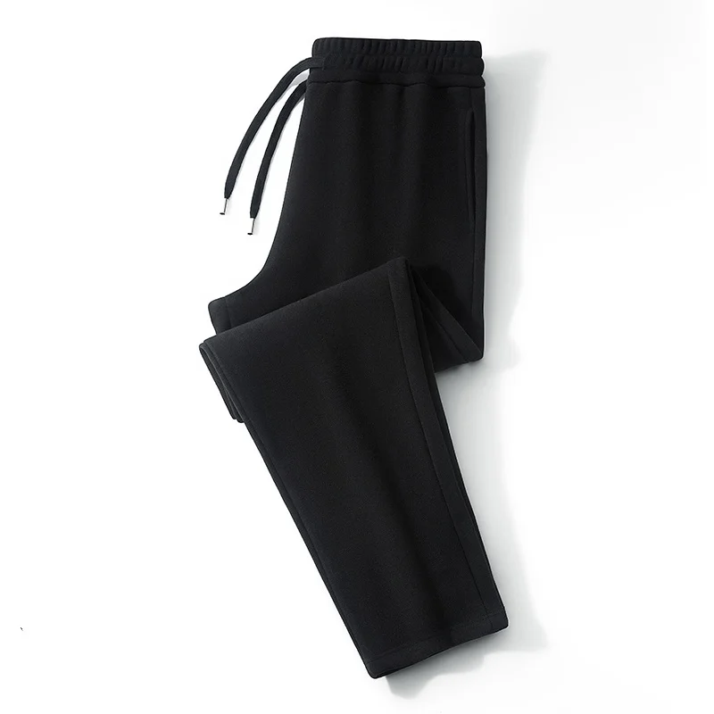 Men's Jogger Pants Fleece Lined Elastic Cuffs Big Size L-6XL Winter Sweatpants Casual Sportswear Straight Leg 2025 Autumn