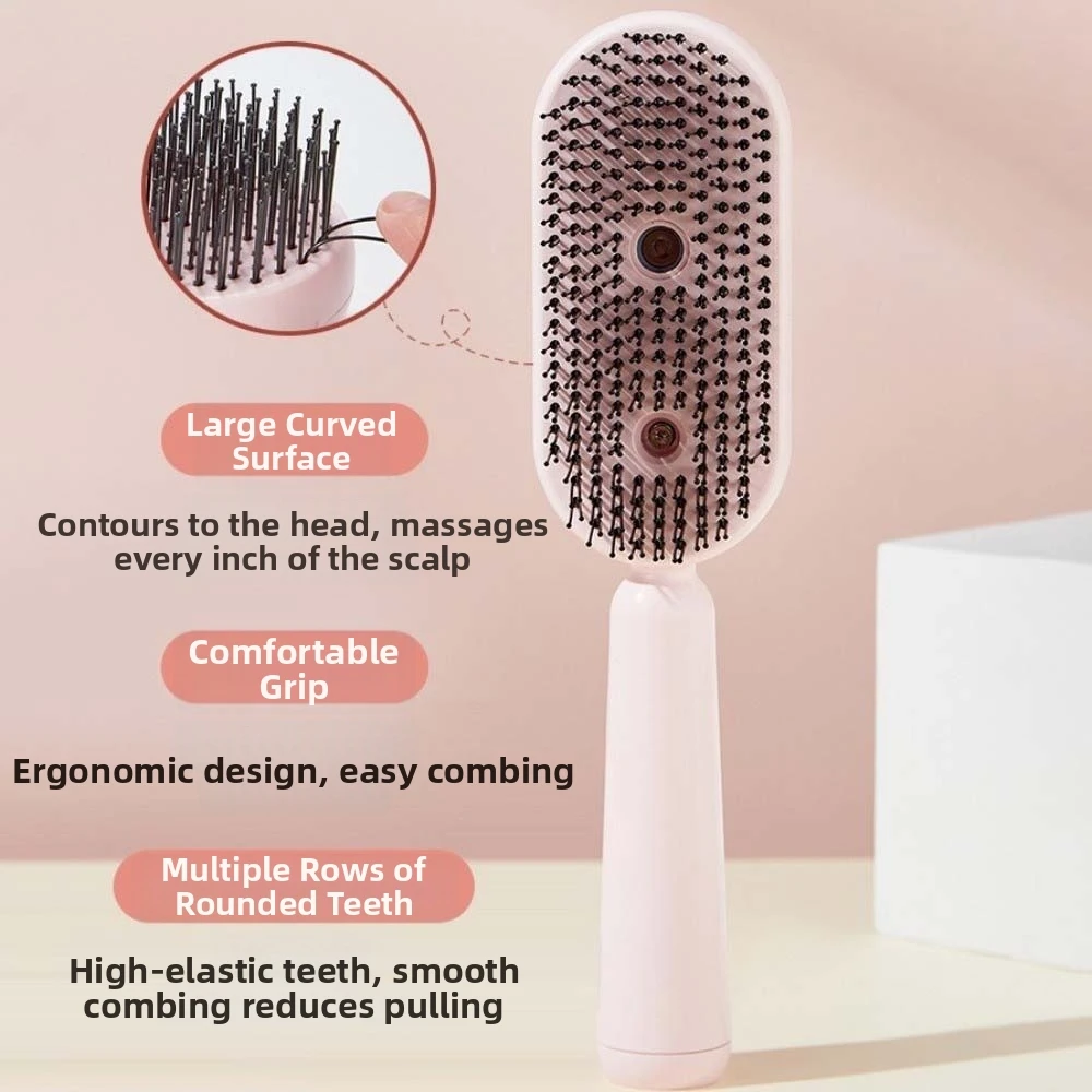Multi-Function Red Light Spray Massage Comb Hair Care Portable Electric Spray Hair Brush Scalp Nourish Anti-Frizz Large Tank