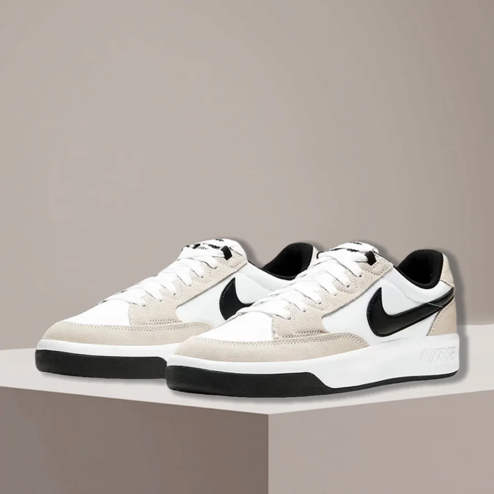 Nike SB Adversary PRM Unisex Low-Top Slip-Resistant Durable Fashionable Versatile Skate Shoes White/Grey CW7456-100