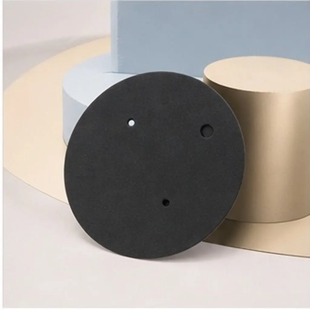 100Pcs Premium Black Round Earring Display Cards 5Cm Jewelry Packaging Cards for Ear Studs Dangle Earrings Display Selling