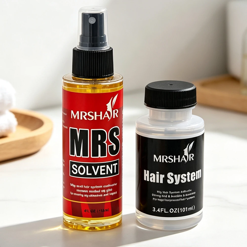 101ml Strong Hold Glue for Lace Wigs Lace Front Wig Glue Waterproof Front Lace Wig Glue and 118ml Solvent Spray Remover for Lace