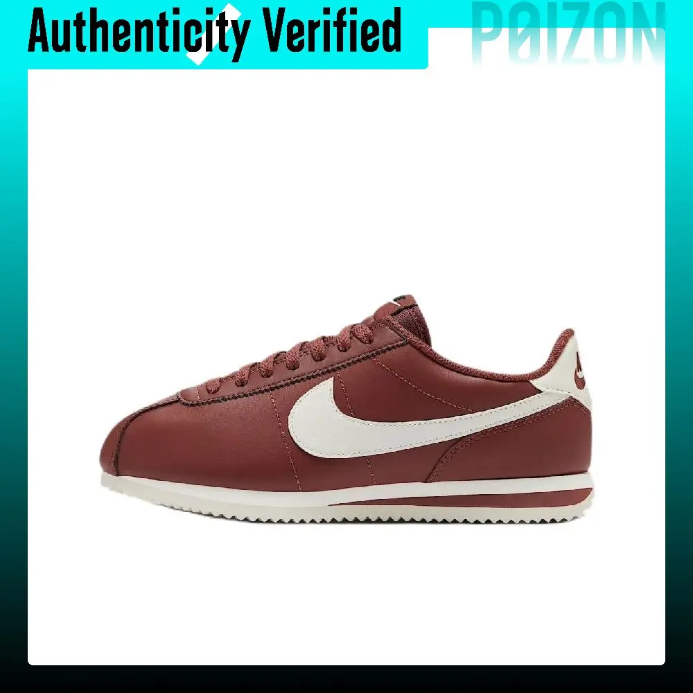 Nike Cortez Slip Resistant Abrasion Resistant Low top Casual City Commuting Running Shoes Women's Red Brown DN1791-201