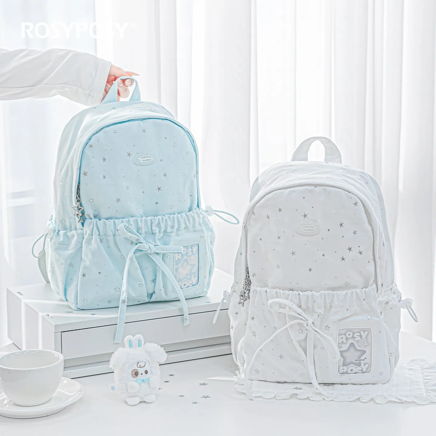Subculture Y2k Star Bow Student Shock Absorber Backpack Girl Korean Cute Travel Large Capacity College Style Schoolbag for Women