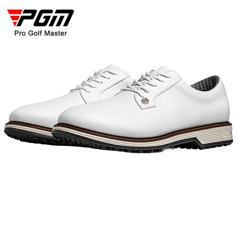 PGM Men's Golf Shoes with Anti Slip Studs, High Elasticity Cushioning, and Waterproof Block Sneakers XZ393