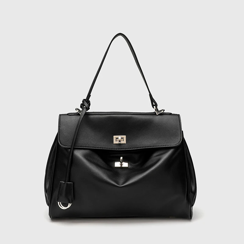2026 New Faux Suede Bag Split Leather Tote Bag Large Capacity Lock Casual Commuter Shoulder Crossbody Purse For Women