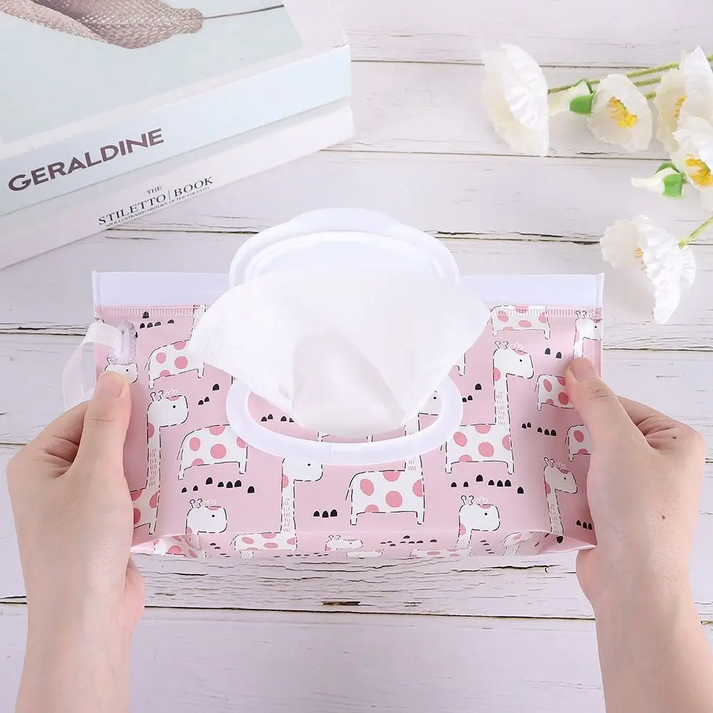 Fashion EVA Wet Wipes Bag Flip Cover Reusable Wipes Holder Case Portable Refillable Stroller Accessories Home