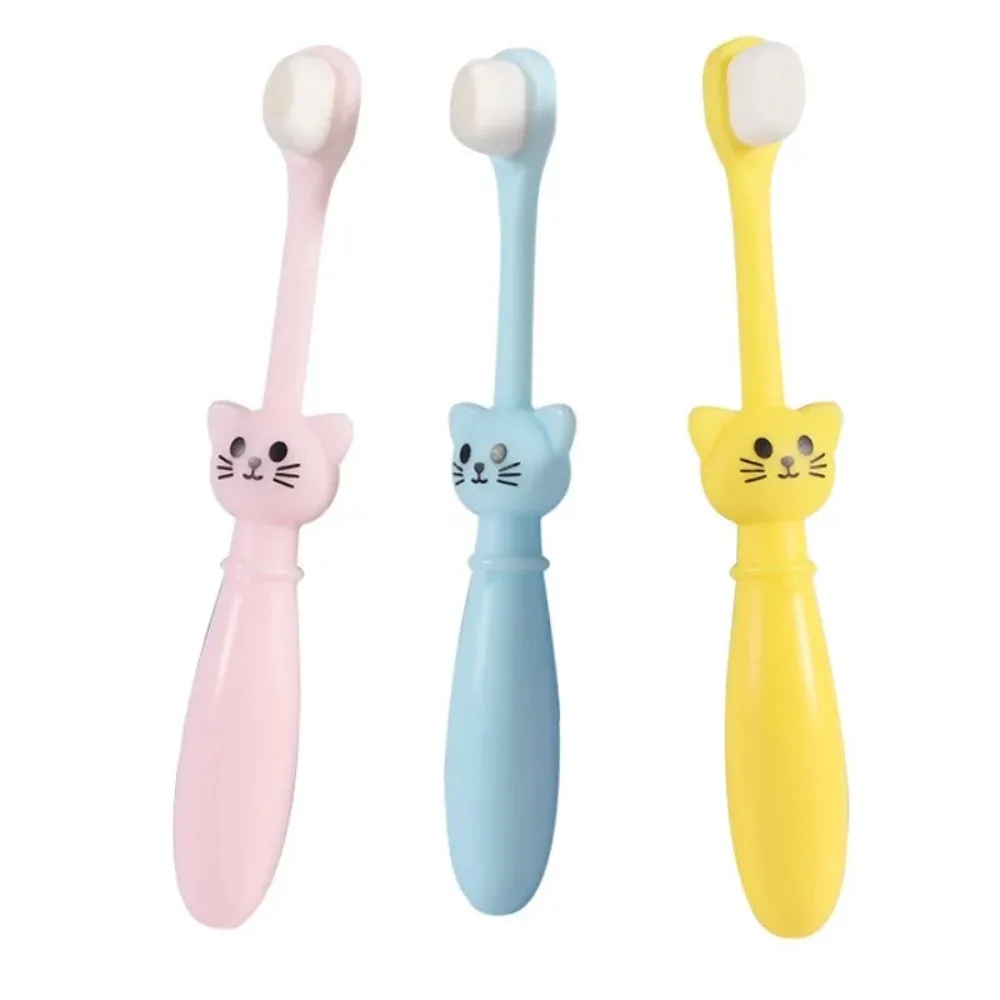 Baby Tooth Brush Cute Cartoon Cat Toothbrush Kids Training Dental Care for 1-6Y Child Children Super Soft Bristle Baby Items