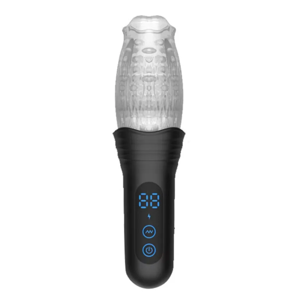 Male Blowjob Masturbator Cup Vagina For Husband Glan Trainer Vibrator For Men Mushroom Head Penis Massage Oral Sex Toy For Men