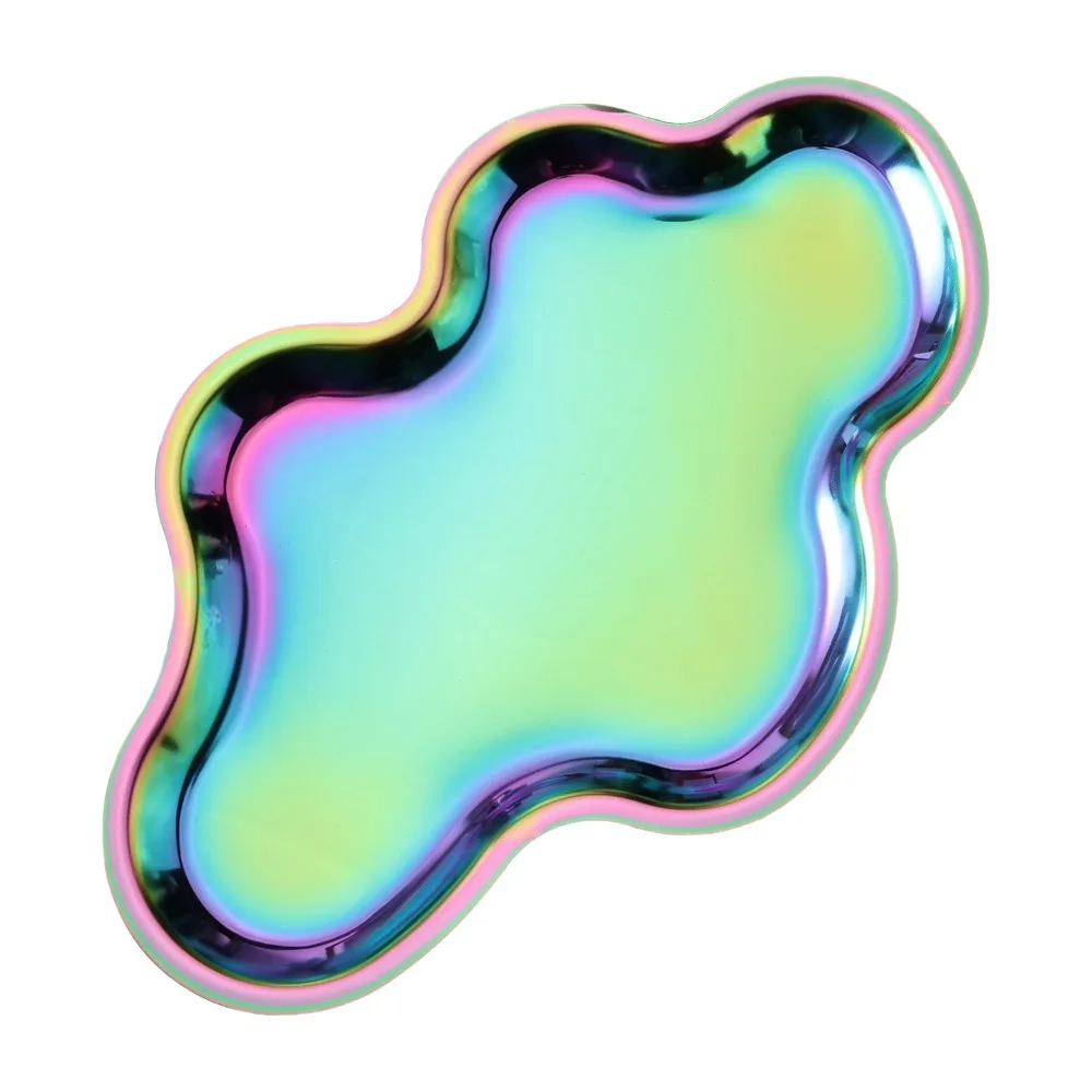 Stainless Steel Cloud Shaped Storage Tray Rust-proof Modern Design Jewelry Organizer Space Saving Multi-Purpose