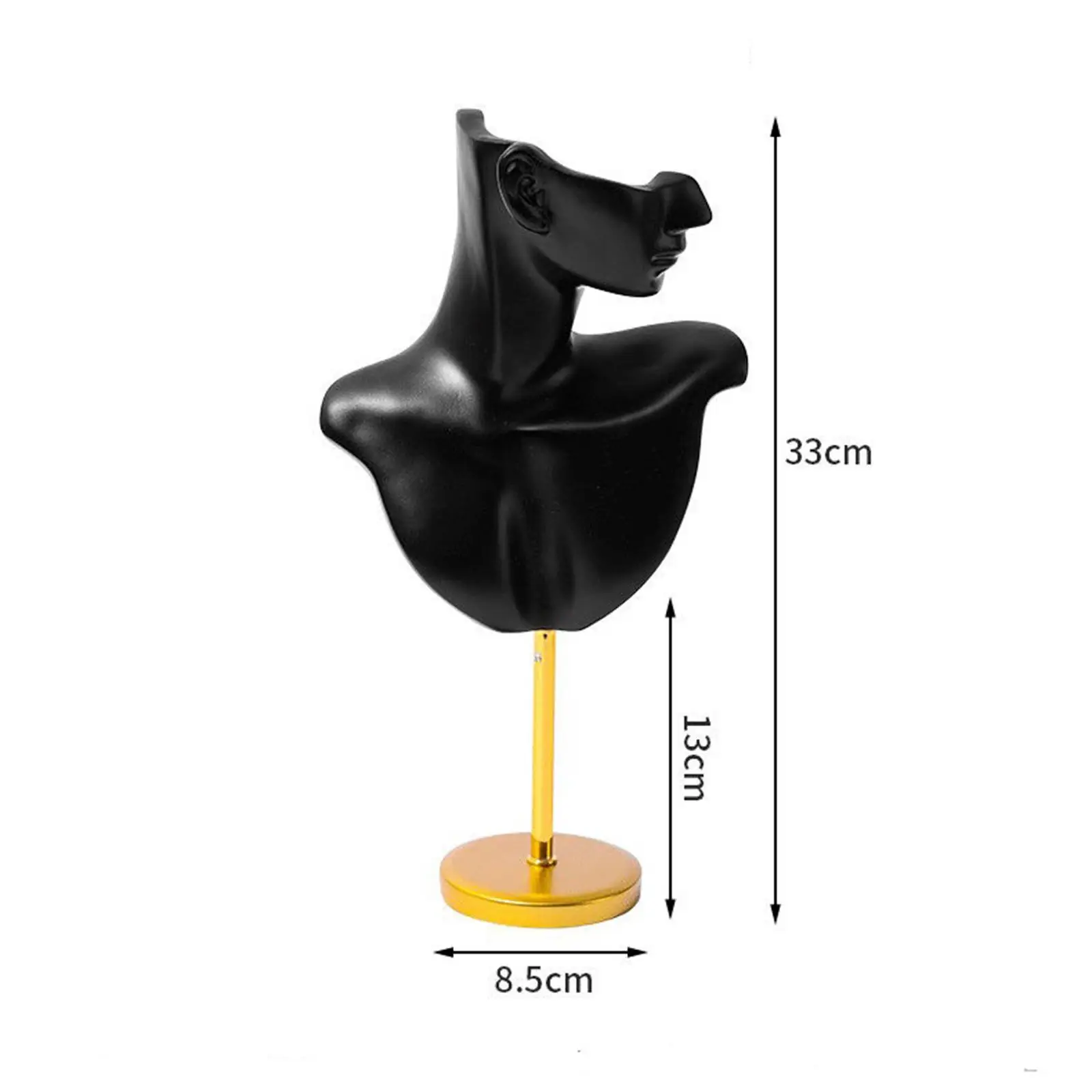 Pendant Necklace Earrings Bust Display Stand Ornament for Showroom Shelves
