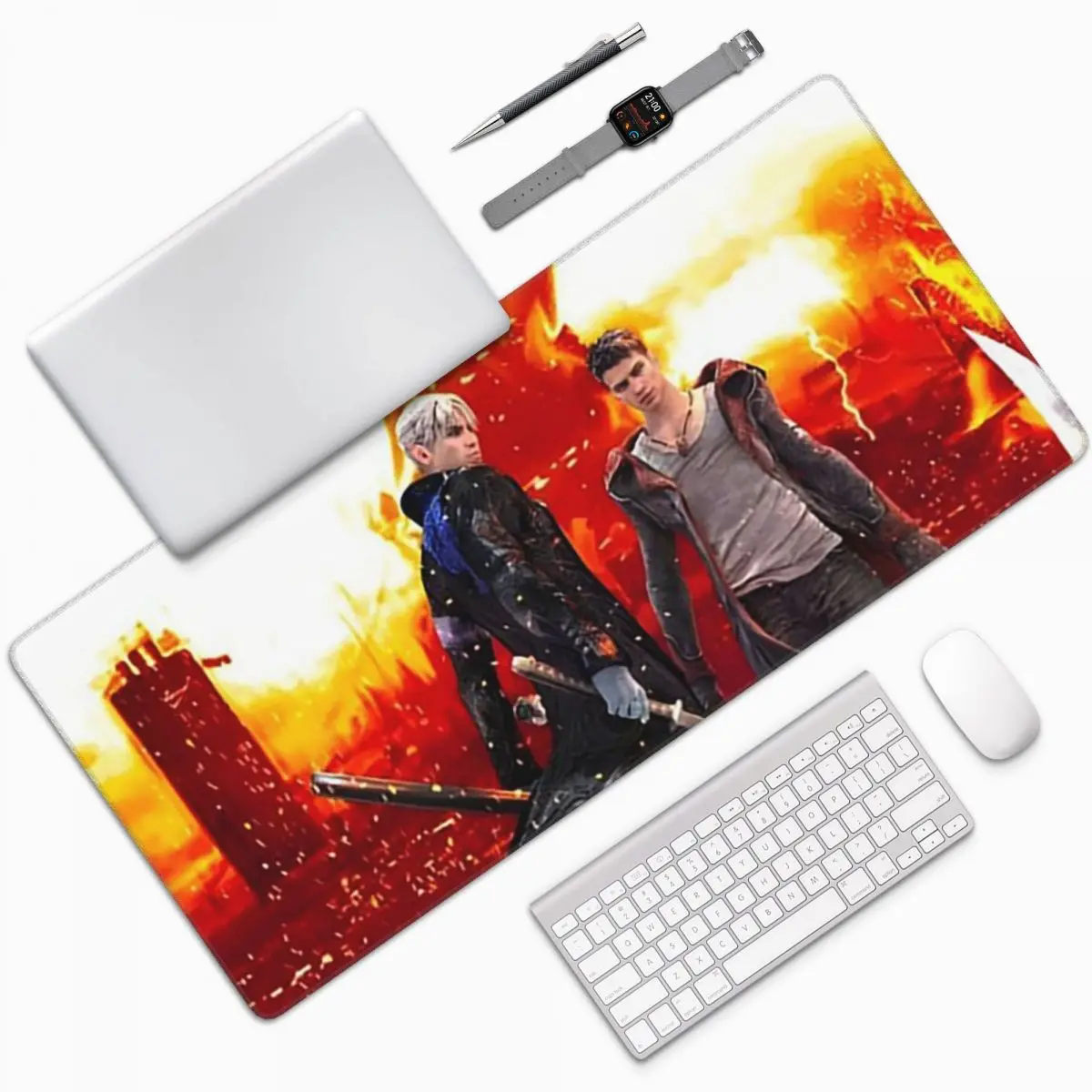 Devil May Cry Game Large Mouse Pad Computer Keyboard Mouse Mat Gamer PC Laptop Desk Mat Office Accessories Table Mats
