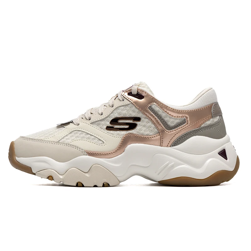 Skechers Casual Shoes for Women, Sports Shoes, Panda Shoes, Shock-Absorbing, Wear-Resistant, Retro Thick-Soled Height-Increasing Dad Shoes 12958-Ntgd