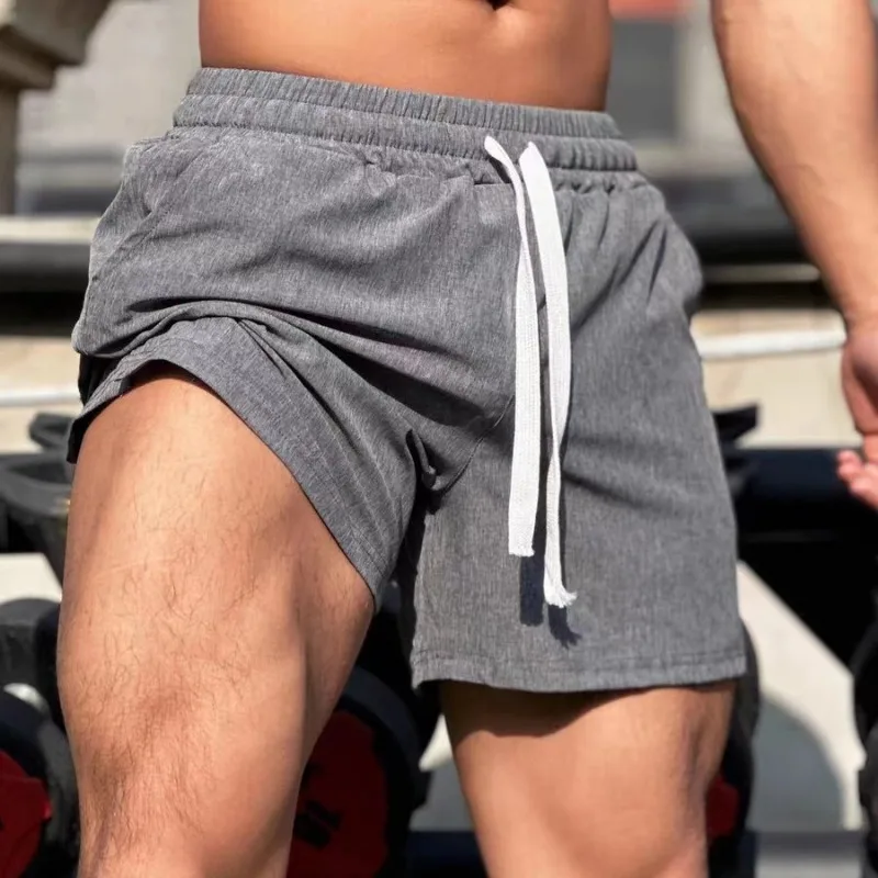 trendy brand sports fitness shorts, men's three-point pants, loose casual running, quick-drying sports, breathable stretch H-20
