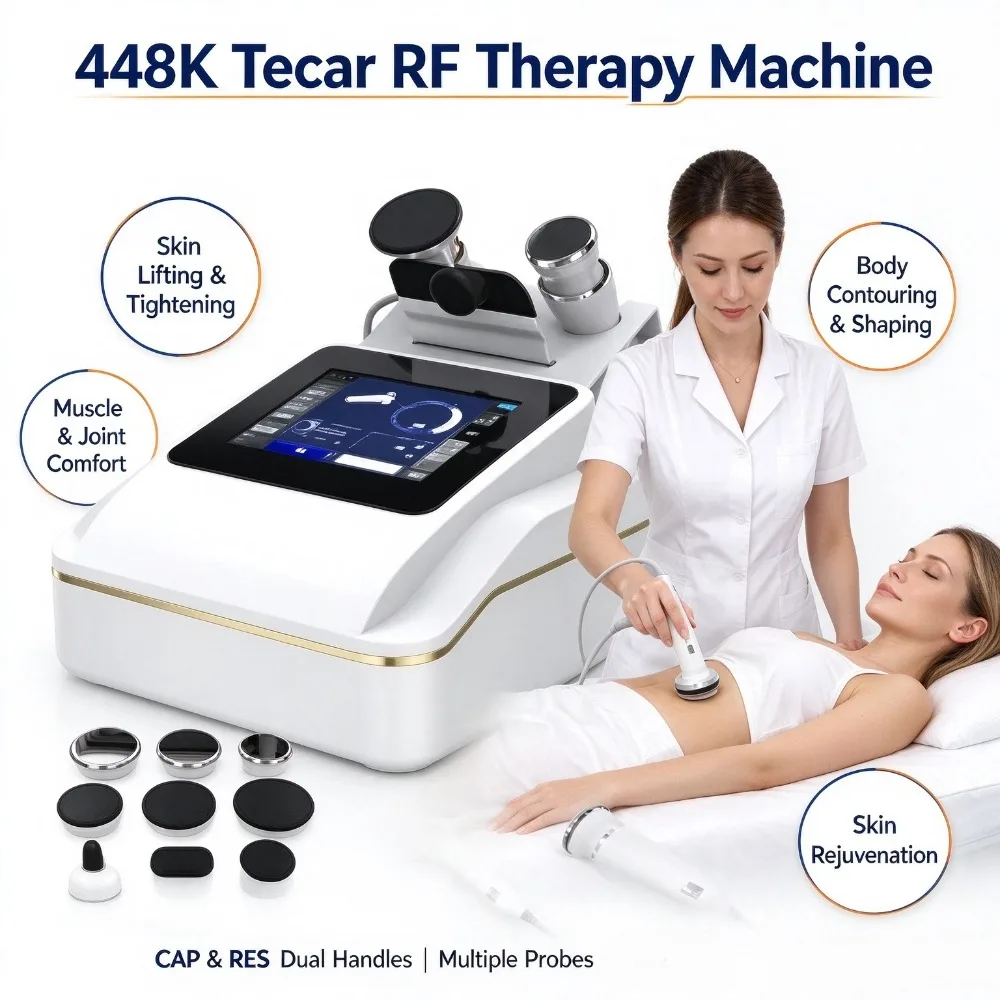 448K Tecar RF Machine CAP RES Deep Heat Therapy Skin Rejuvenation Body Contouring Beauty Device