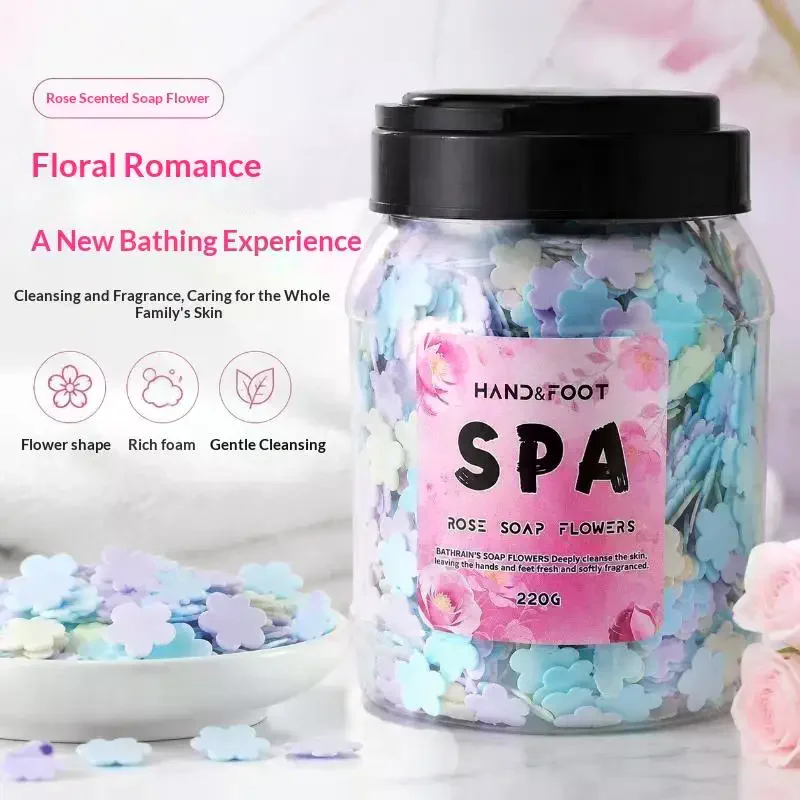 220G Disposable Travel Soap Leaves, Petal-Shaped 0.61in, Lathers Instantly, Fragrance Options, For Hotel, Camping, Office Fresh