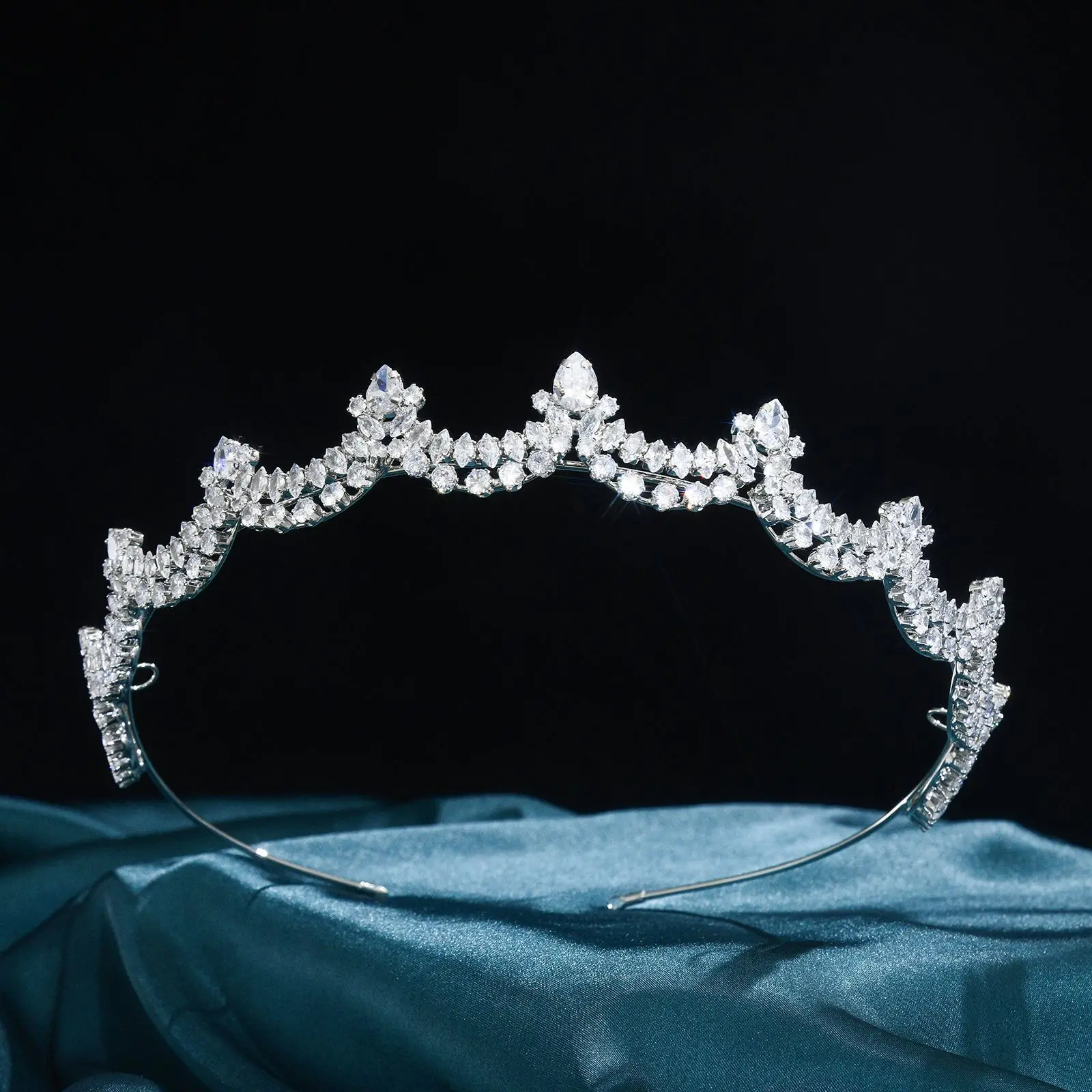 Fashion Crystal Zircon Wedding Crown Joker Travel Hair Accessories for Holiday Party Dress Headband 266112