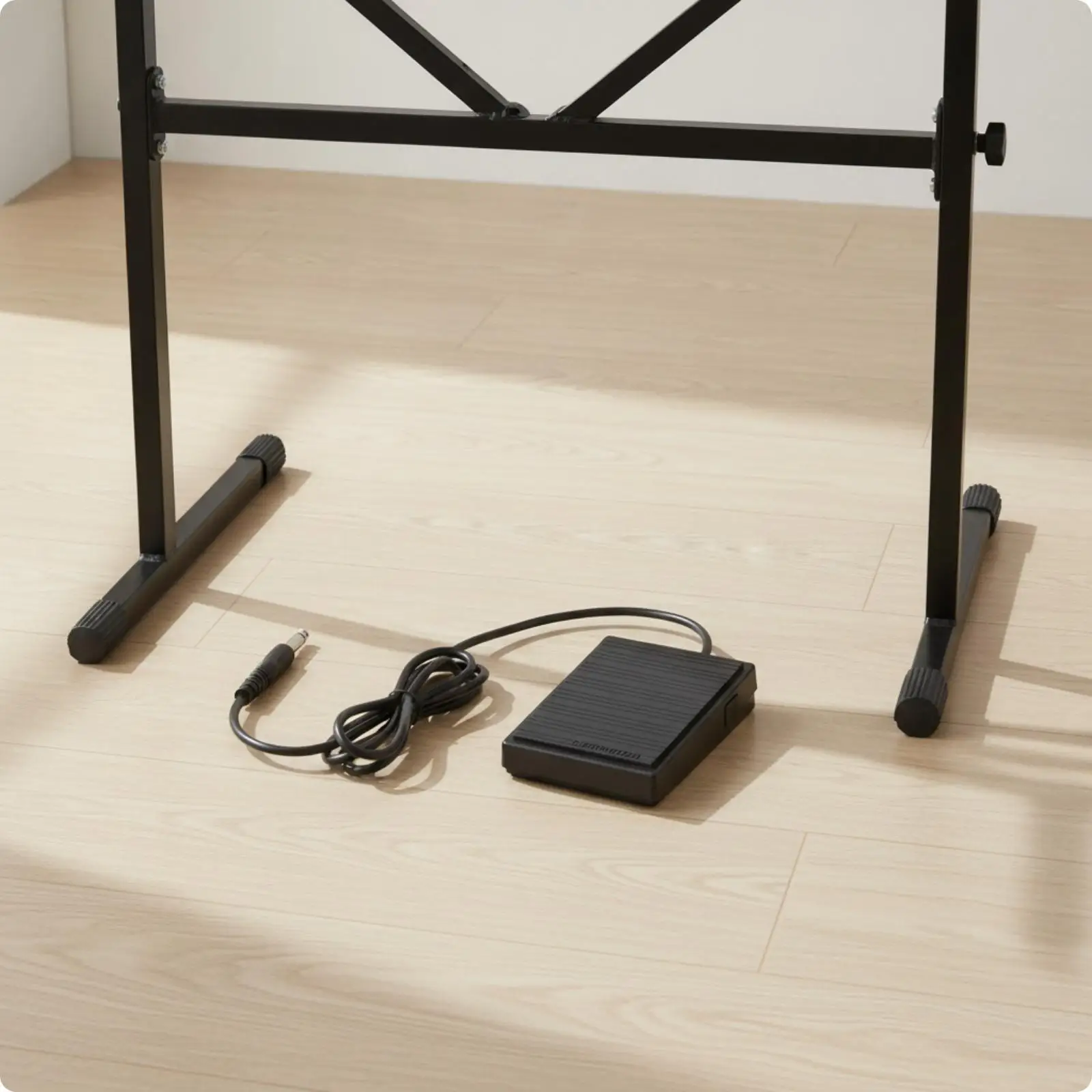 Professional Piano Style Sustain Pedal for Electronic Keyboard Synth with Textured Surface and Metal Core