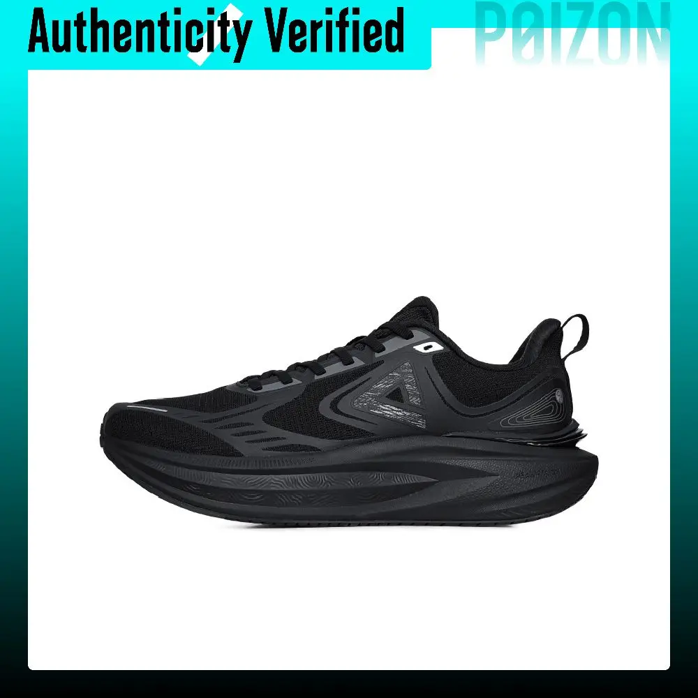 PEAK Cushioning Breathable Cushioning Breathable Low top Casual Running Shoes Men's All Black ET261097H