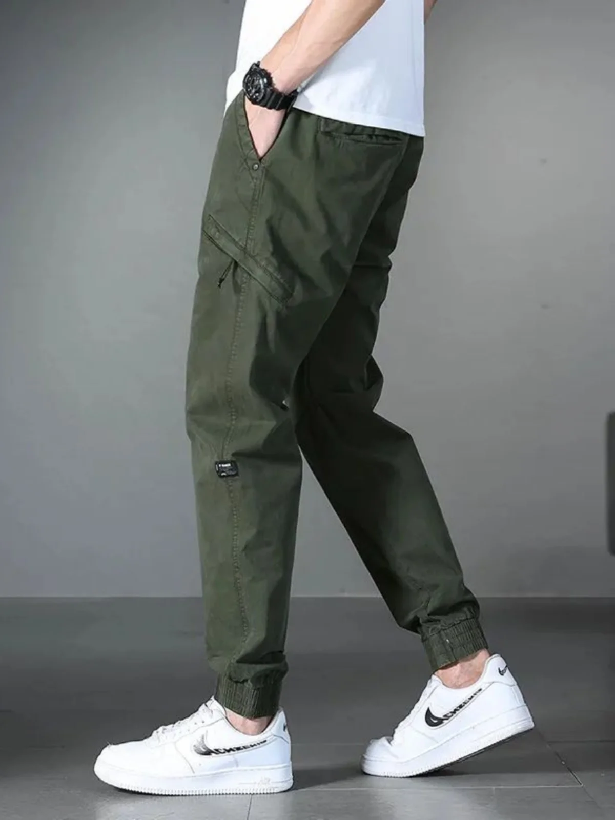 Fashionable Urban Men's Straight Leg Workwear Trousers Spring Summer New Style Casual Pants Durable Stylish Cuffed Long Pants
