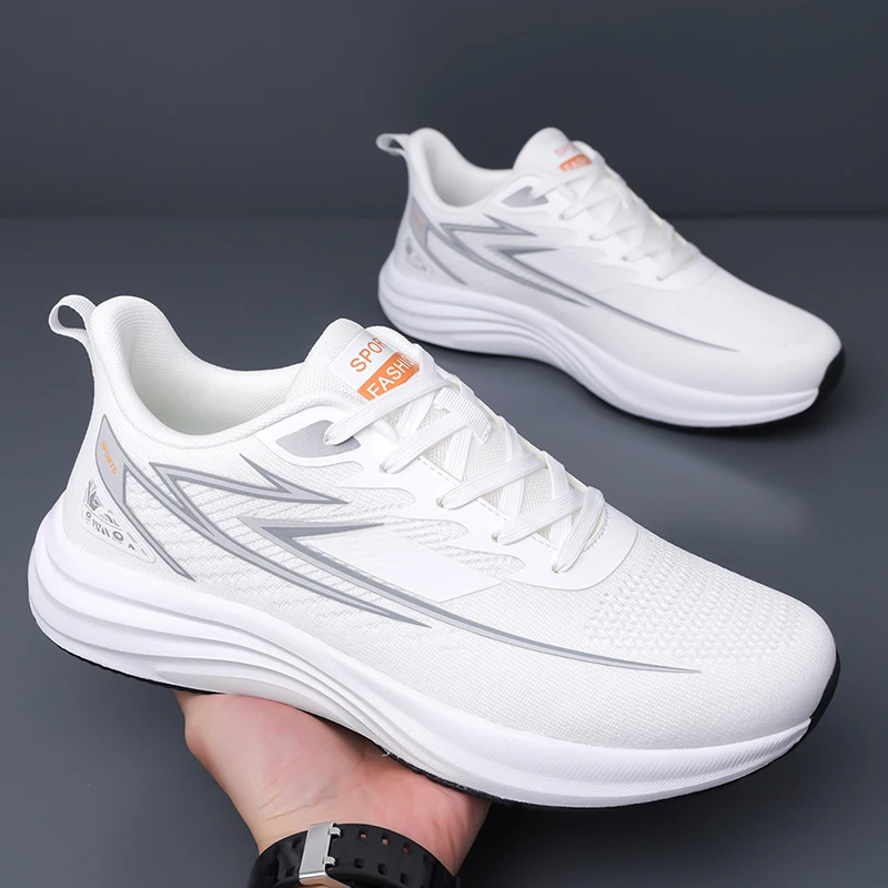 Sports Men's Shoes Summer Lightweight Anti-slip Running Mesh Shoes Breathable Soft Bottom Shock Absorption Youth Casual