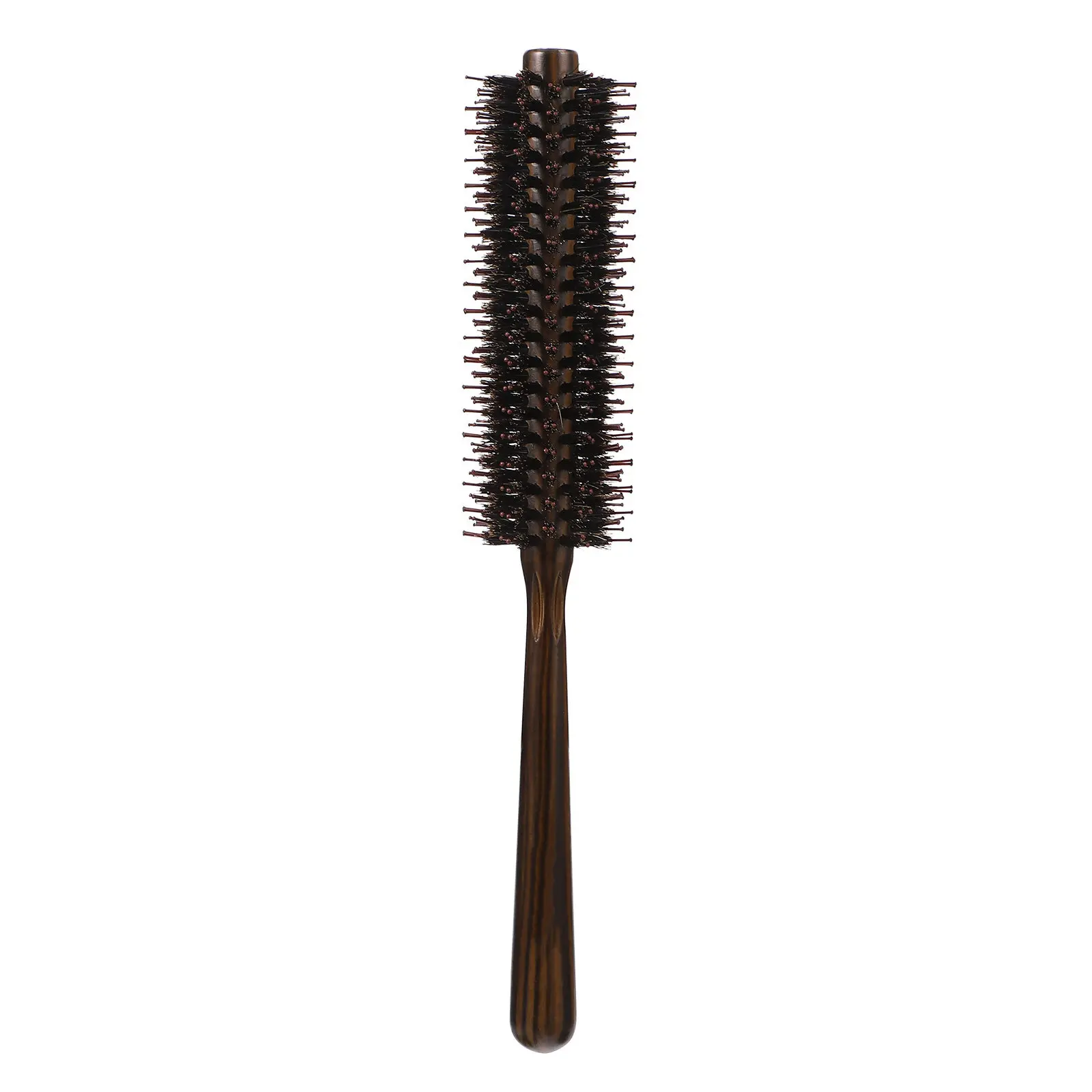 Round Curl Hair Brush Wood Handle Hair Styling Comb Scalp Massage Detangling Bristle Hairdressing Comb Salon Barber Tool