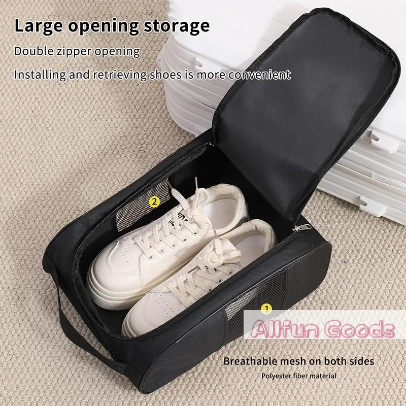 [TG835]Portable Oxford Cloth Shoe Carrier Bags Breathable Lightweight Handbag Dustproof Football Tennis Shoe Bag