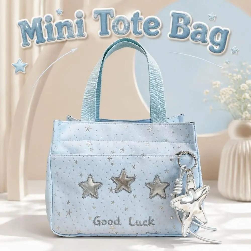 Multi Pocket Mini Tote Bag Lightweight Versatile Star Handbag Large Capacity Portable Card Holder Purse Commuting Shopping