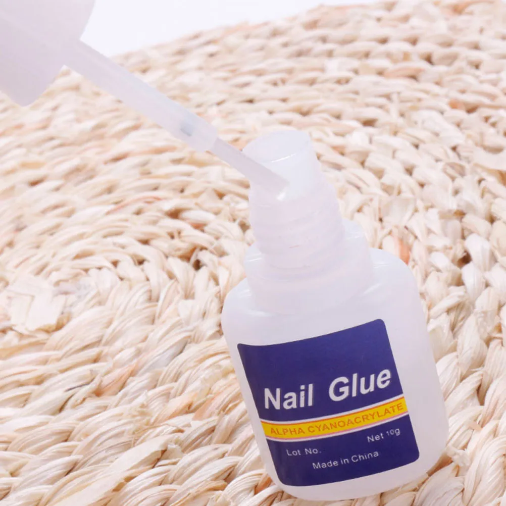5Pcs Premium Nail Art Glue  Safe, Eco-Friendly Brush-On Acrylic Adhesive for Manicure & Nail Repair