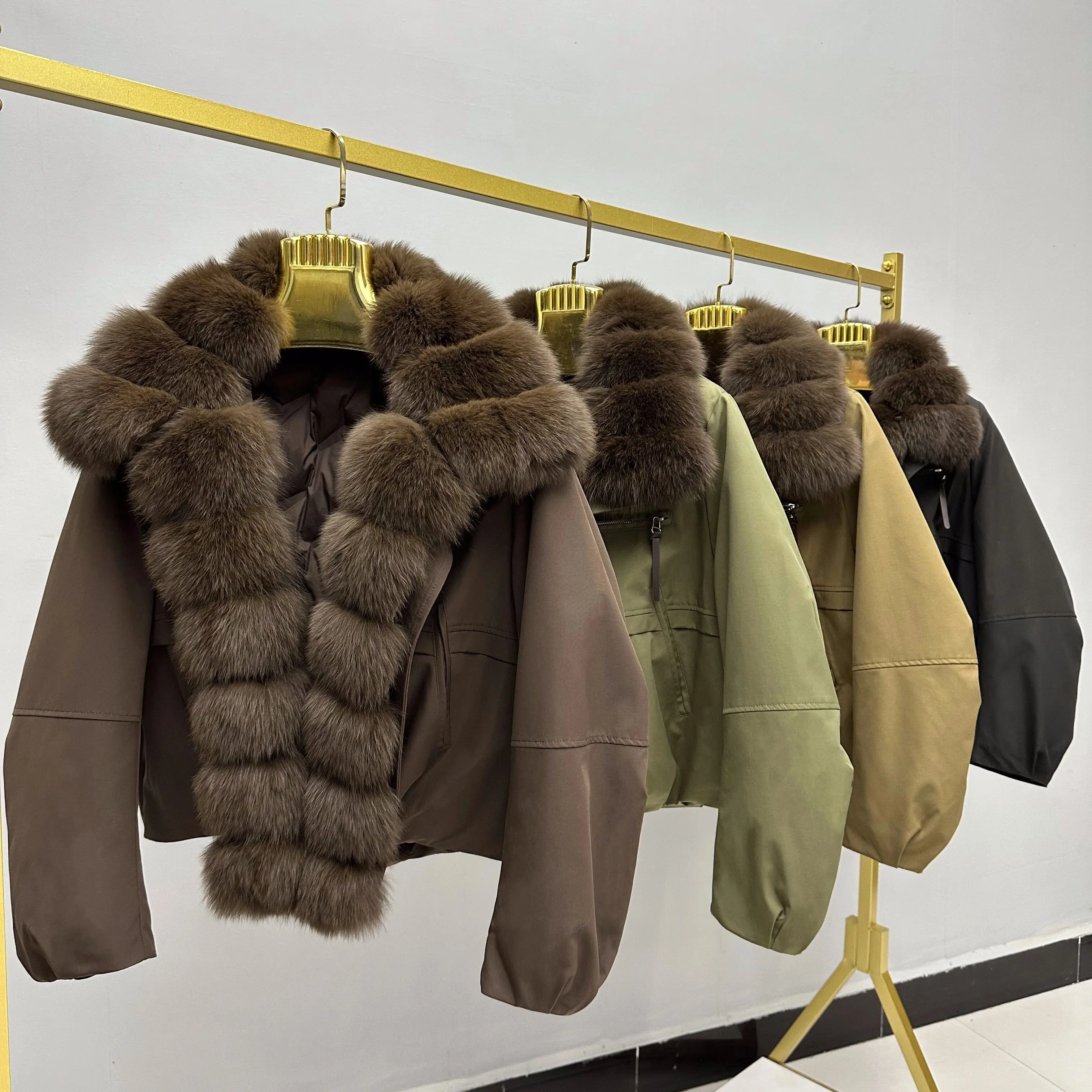 Female Short Parkas Korea All-match Winter Keep Warm Duck Down Jacket High Quality Detachable Fox Fur Collar Women Down Coats