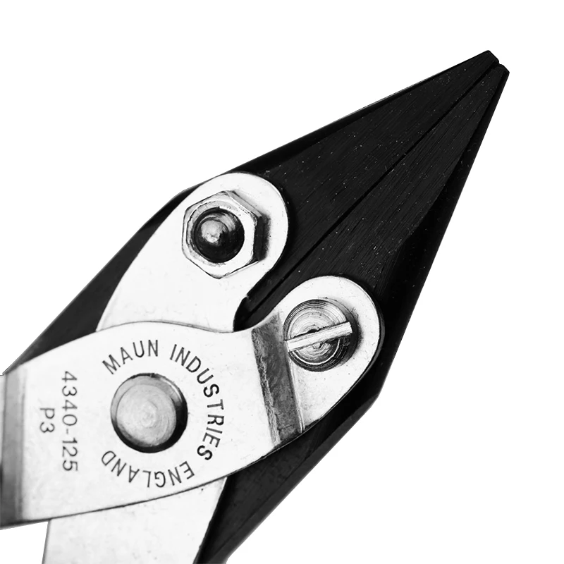 MAUN 4340-125 Smooth Jaws Snipe Nose Parallel Plier 125mm NonMarring Precise Gripping For Delicate Jewelry Components