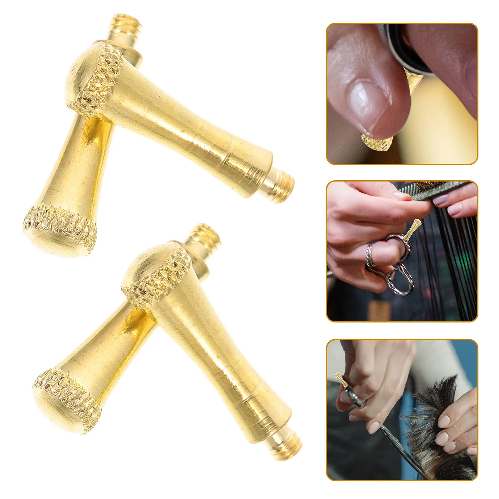 10Pcs Stainless Steel Scissor Finger Rest Tail Nail for Hairdressing Pet Grooming Barbers Professionals Comfort