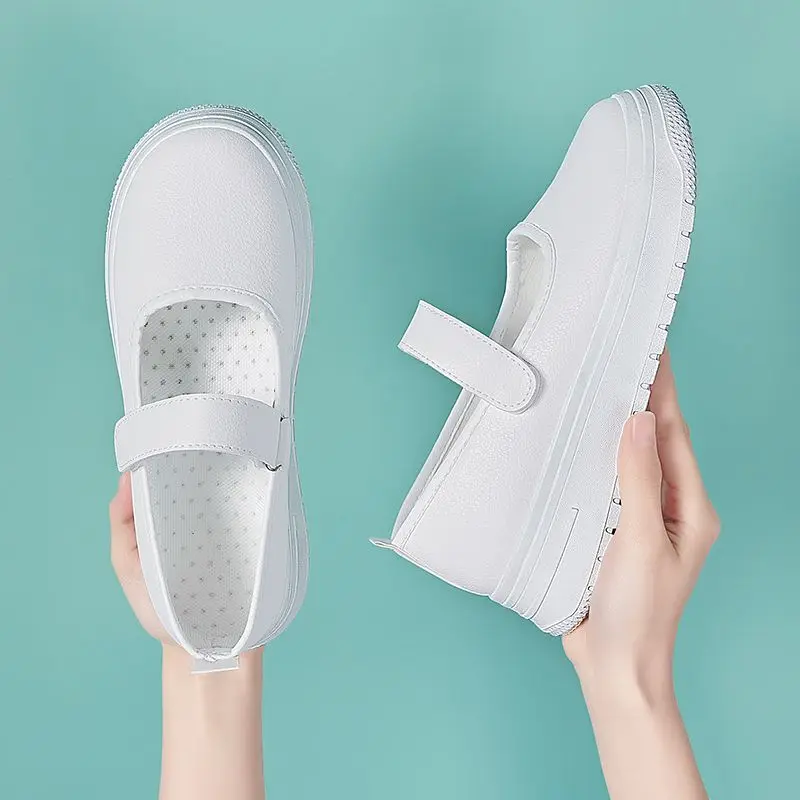 Spring Women Nursing Shoes Minimalist Clinic Work Shoes Breathable Non Slip Platform Comfortable Arch Support Loafers