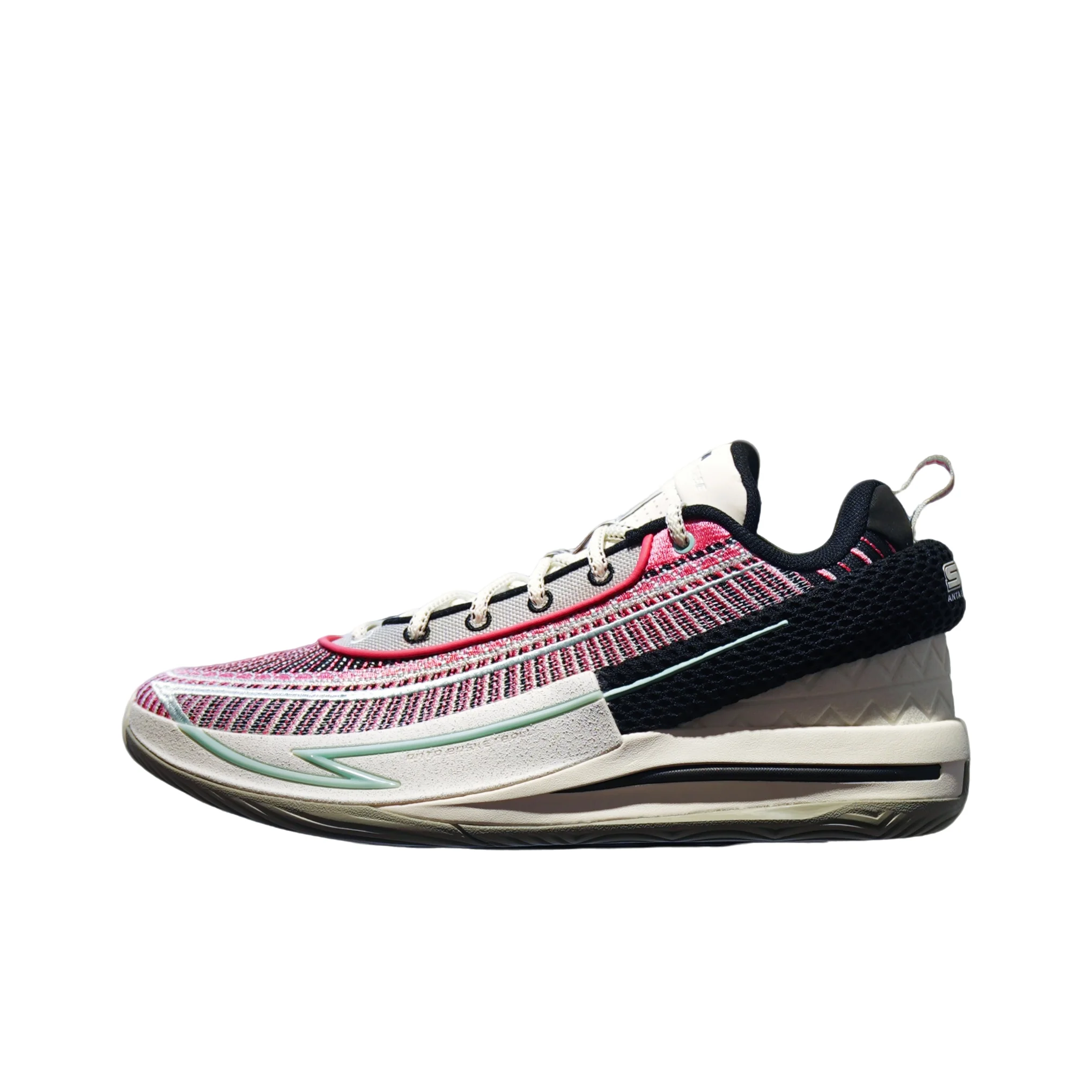 Anta Fengmang 1 Low top Carbon Plate Basketball Shoes Men's White Pink 112431113-3