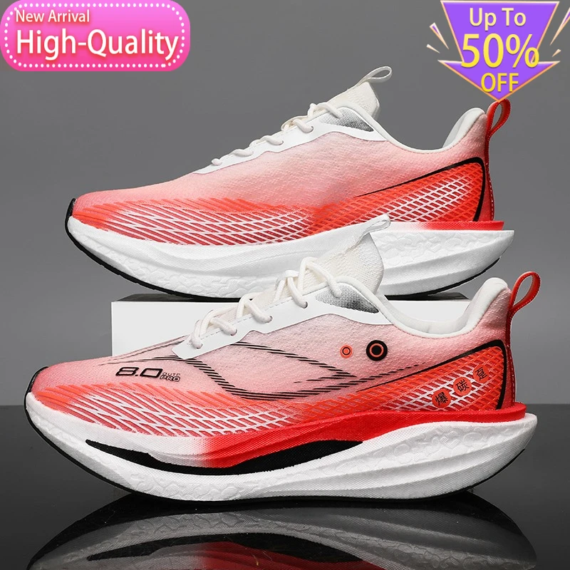 Hot Selling Spring Professional Mens and Womens Sports Shoes Racing Shock-absorbing Running Shoes Stable Support Walking Shoes