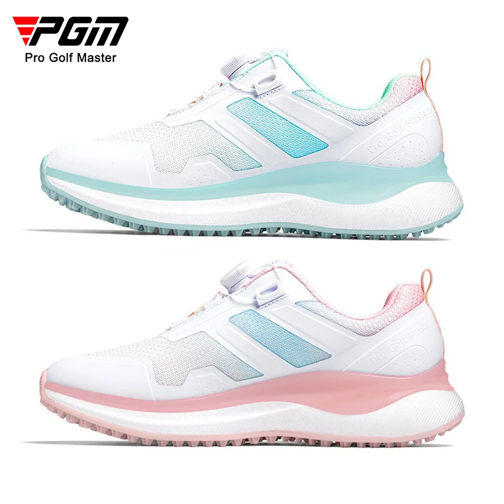 PGM Women Golf Shoes Breathable Knob Anti Slip Lightweight Sports Shoes for Autumn Winter