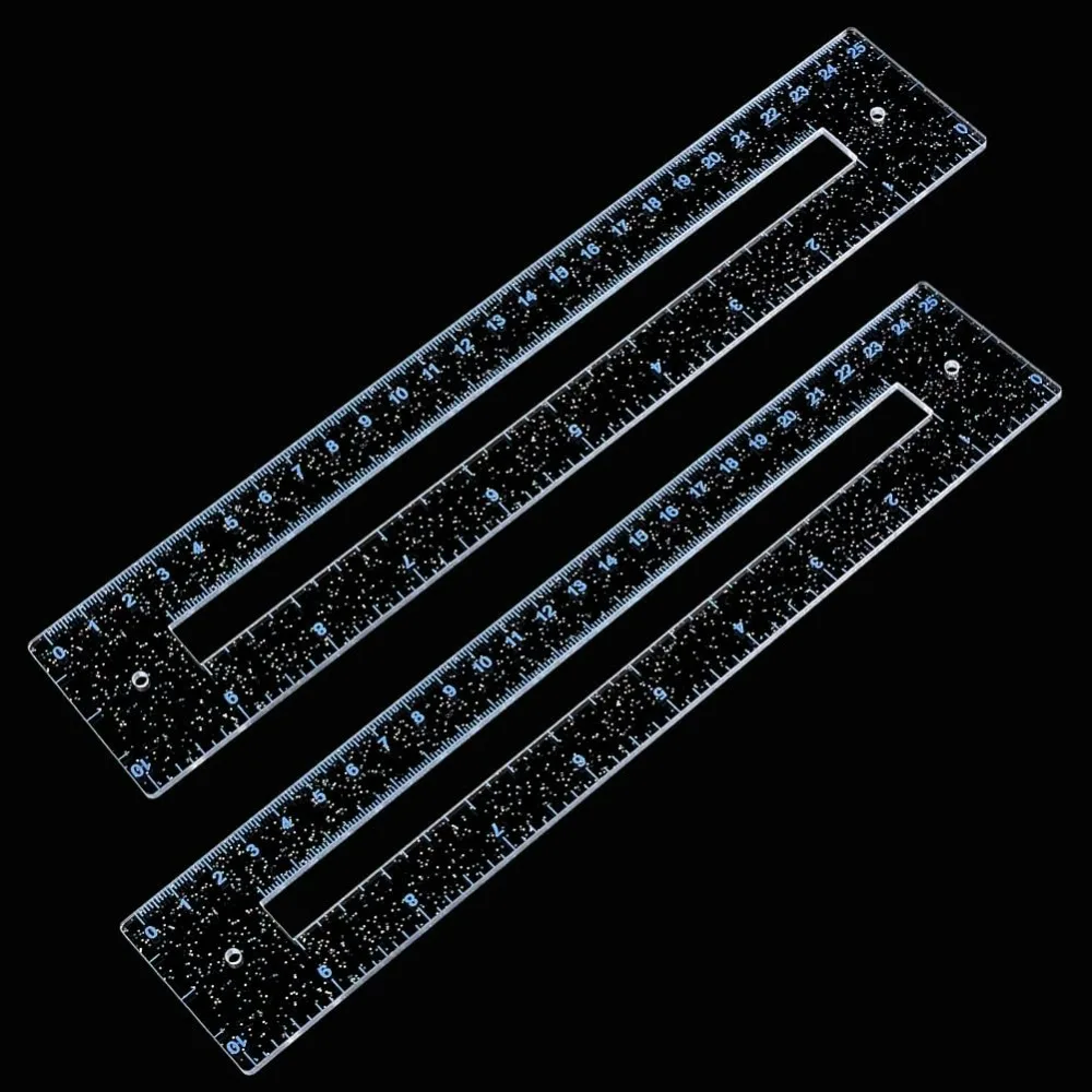 2pcs Zipper Making Templates 8x0.5 inch Clear Zipper Template Acrylic Zip Pocket Template Patchwork Ruler Sewing making kit
