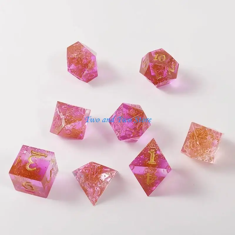 HX6F 8 PCS Epoxy Resin Mould Resin Ornaments Molds Dices DIY Resin Casting Mold