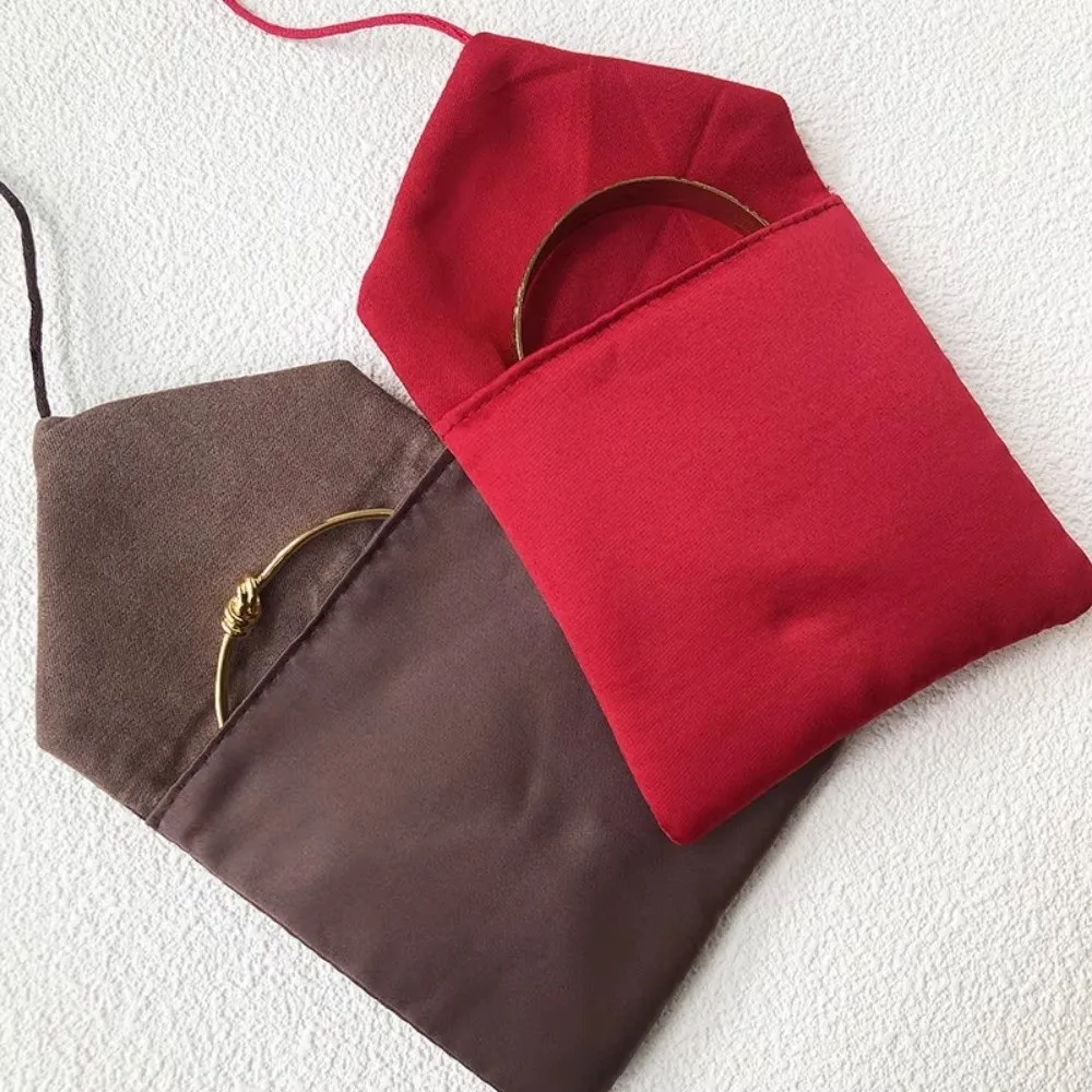 1/5PCS Envelope Flip Style Jewelry Storage Pouch Anti Scratch Anti Tarnish Satin Jewelry Pouch Vintage Classic Appearance
