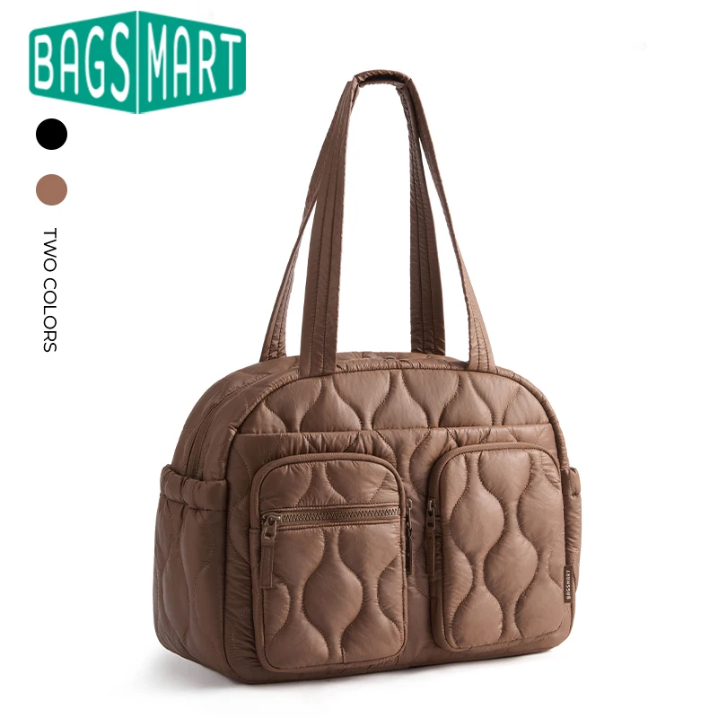 BAGSMART Tote Bag for Women Casual Sling Shoulder Handbag Waterproof Hobo Bags Fits 13'' Laptop for Travel Workout College