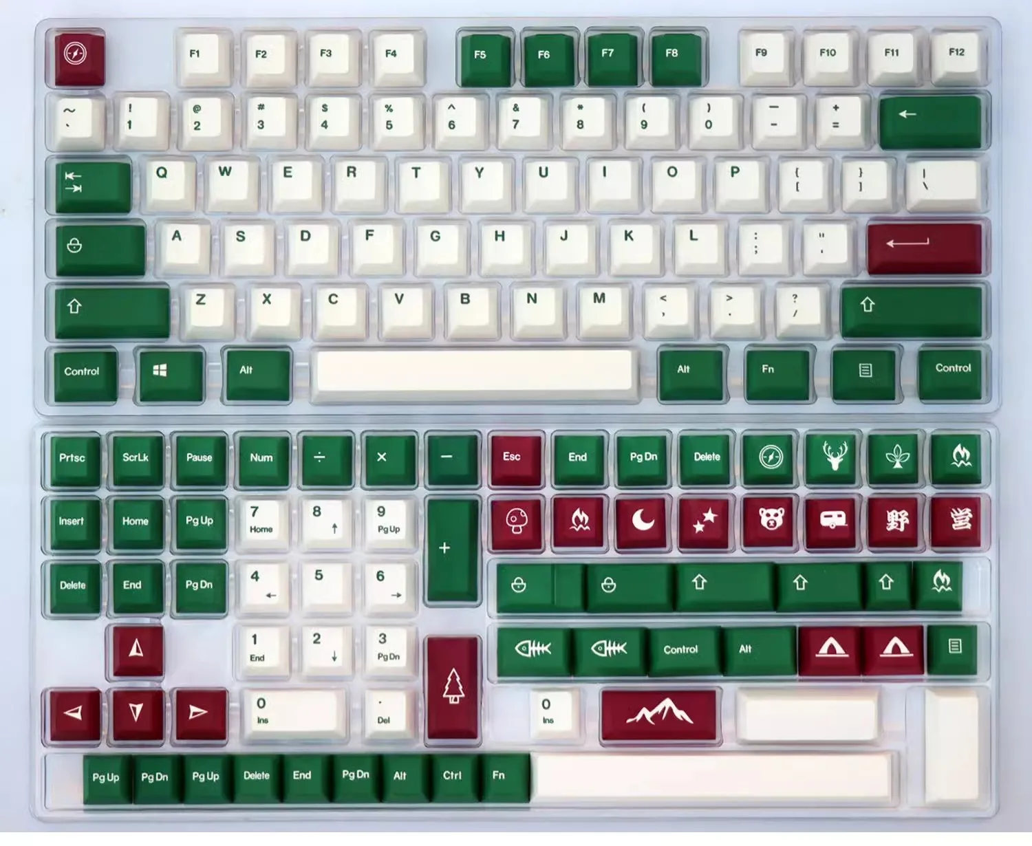 GMK 147 New Style Camping Keycaps PBT Dye Subbed Mechanical Key Caps Cherry Keycap With 2.25U 2.75U 3U 7U Spacebar ISO Enter