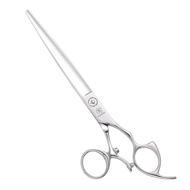 7.5inch Straight Scissors Swivel Single Thumb Ring 440C Mirror Polished Eco-Friendly for Dog Grooming