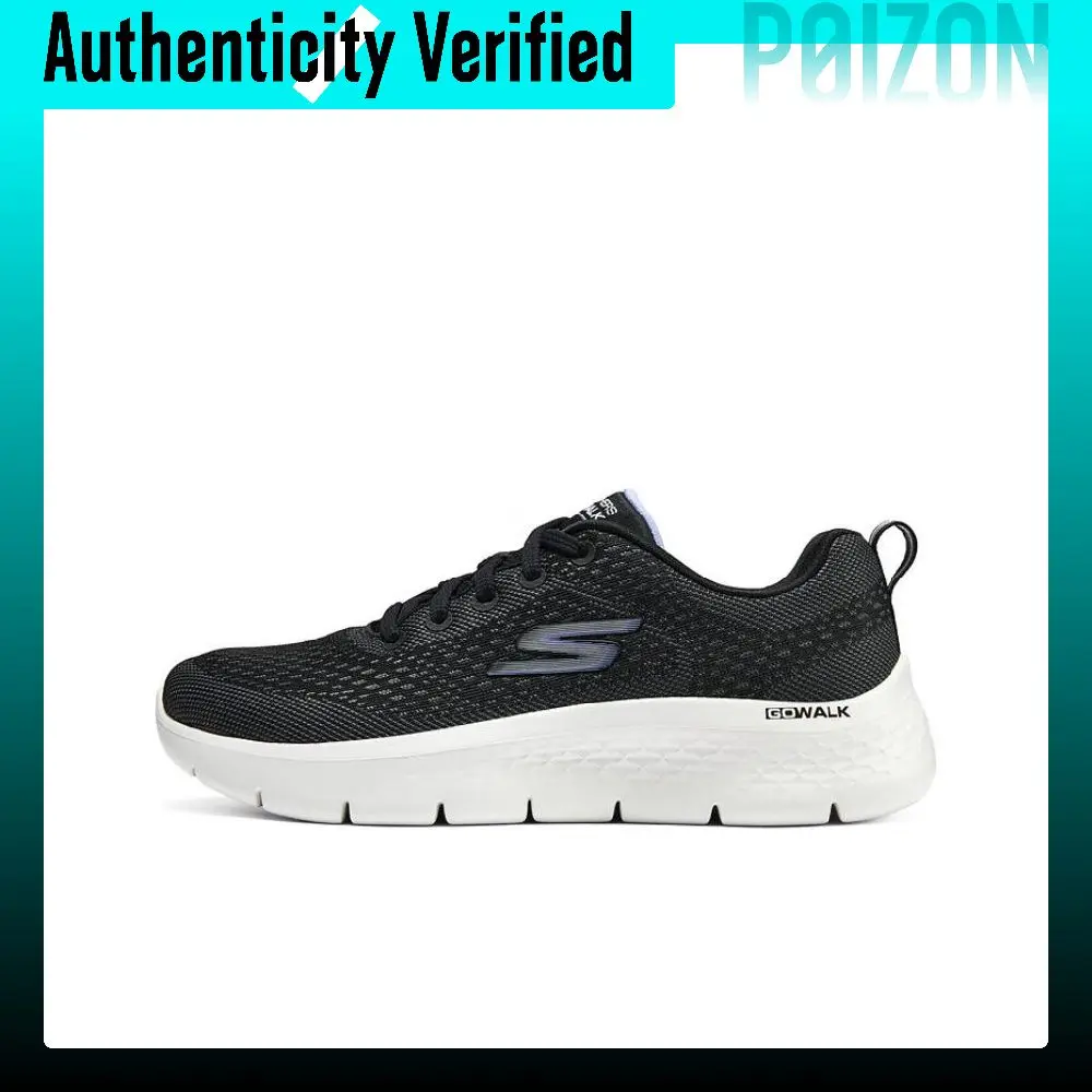 Skechers Go Walk Fle Low top Casual Shoes Women's Black White 124830-BKLV