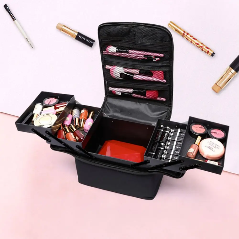 Minimalist Style Cosmetic Organizer For Beyuoni Waterproof Makeup Case Portable Beauty Tool Bag Nail Tattoo Storage