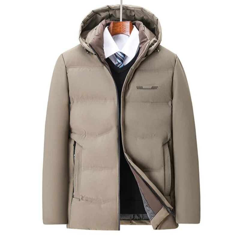 Winter Hooded Coats Men Business Winter Mens Down Jacket Warm Parkas Coat