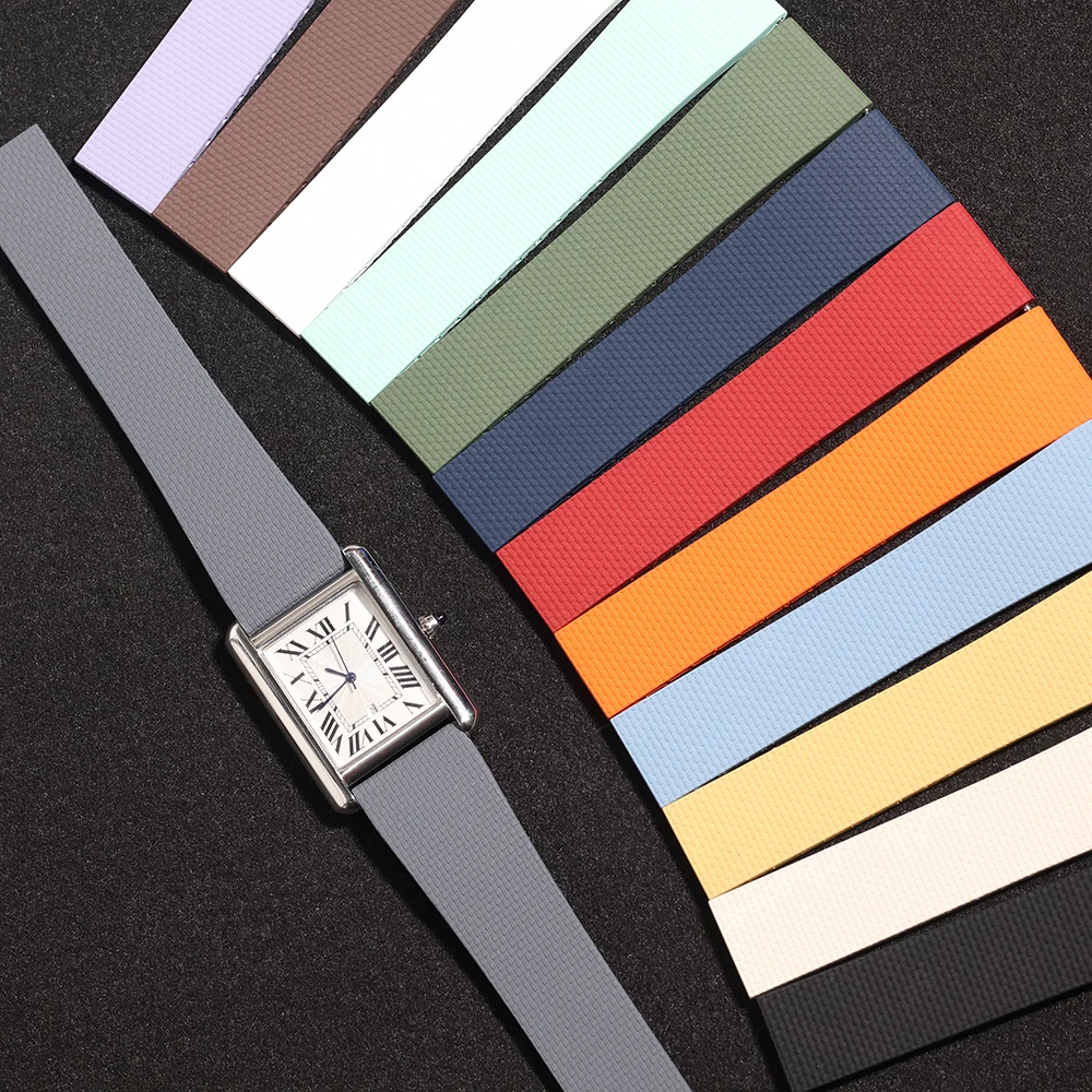 18mm 19mm 20mm 21mm 22mm Cut to Size Quick Release FKM Rubber CTS Watch Straps with Fit For Omega Tudor Breitling Cartier Band