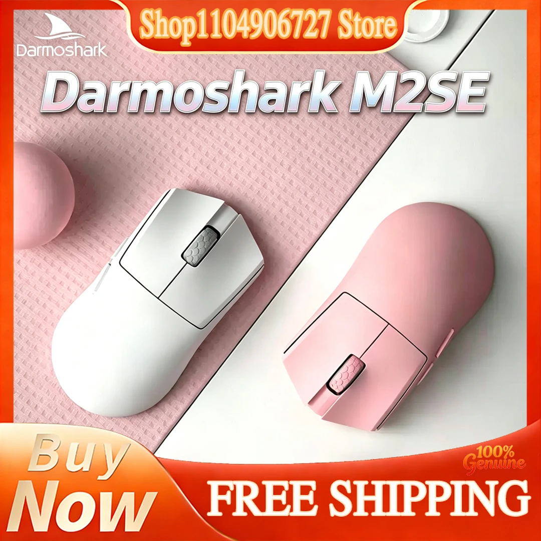 Darmoshark M2Se Wireless Gaming Mouse Tri Mode Lightweight Ergonomic Computer Mice For Pc Gamer Office Daily Use